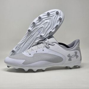 Under Armour Men's Command Mc Low Lacrosse Cleats White Size 14 3026644-100 New